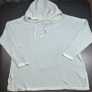 J. Jill Women’s Plus Size 2XL Blue Knit Hooded Sweatshirt